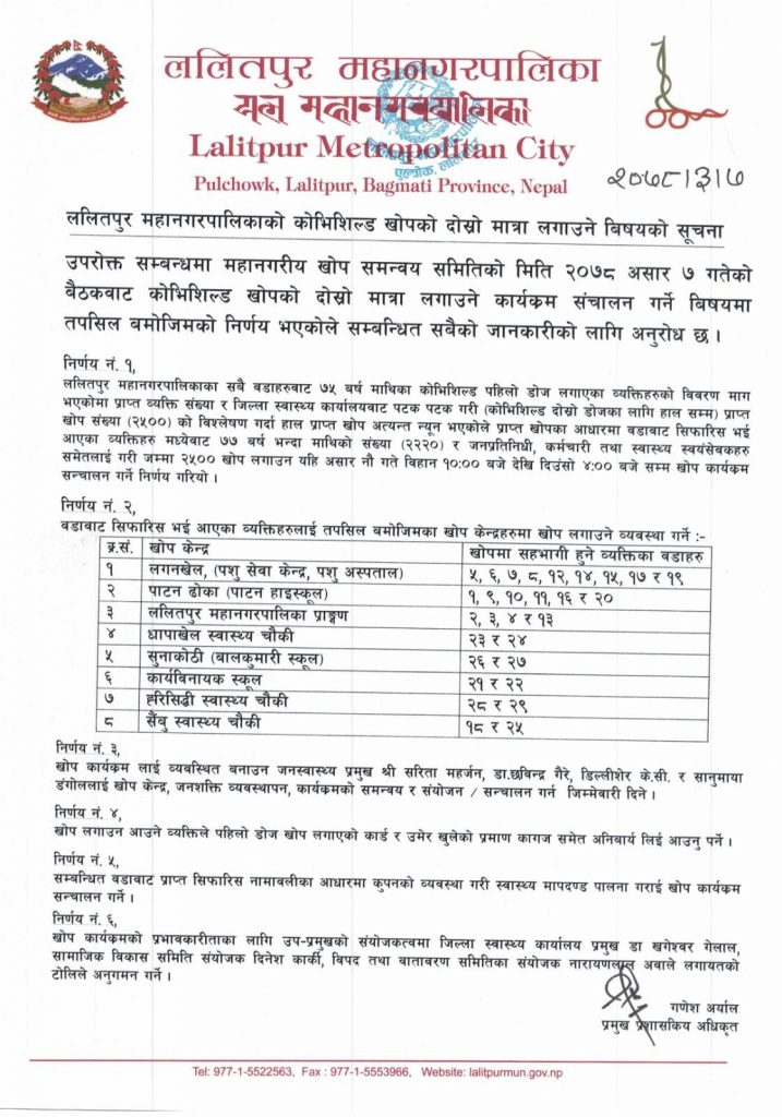 Covishield Second Dose